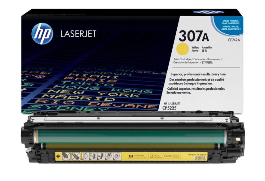 HP CE742A Orjinal Sarı Toner (307A) - 1