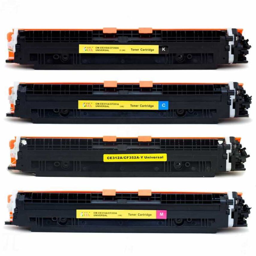 HP CE310A Set Takım (Sarı-Kırmızı-Mavi-Siyah) Muadil Toner - 1