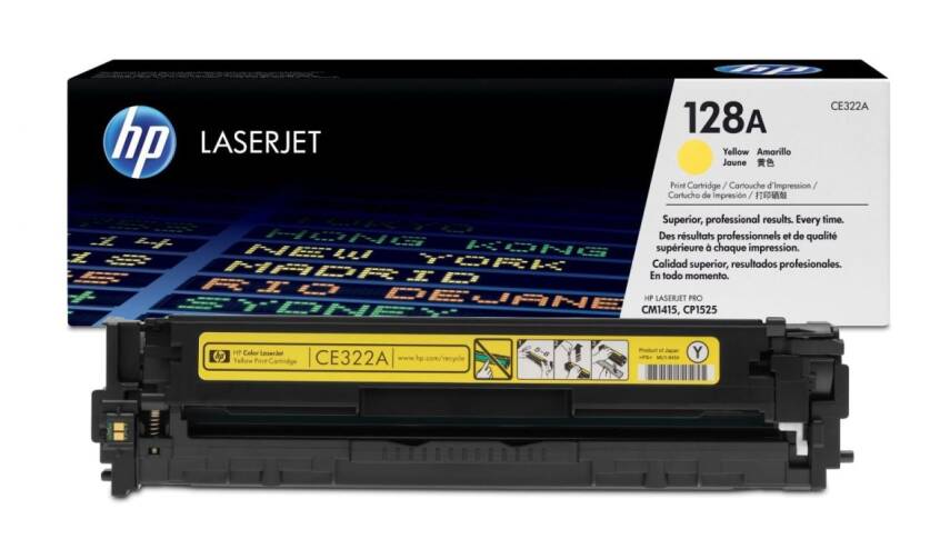 HP CE322A Orjinal Sarı Toner (128A) - 1