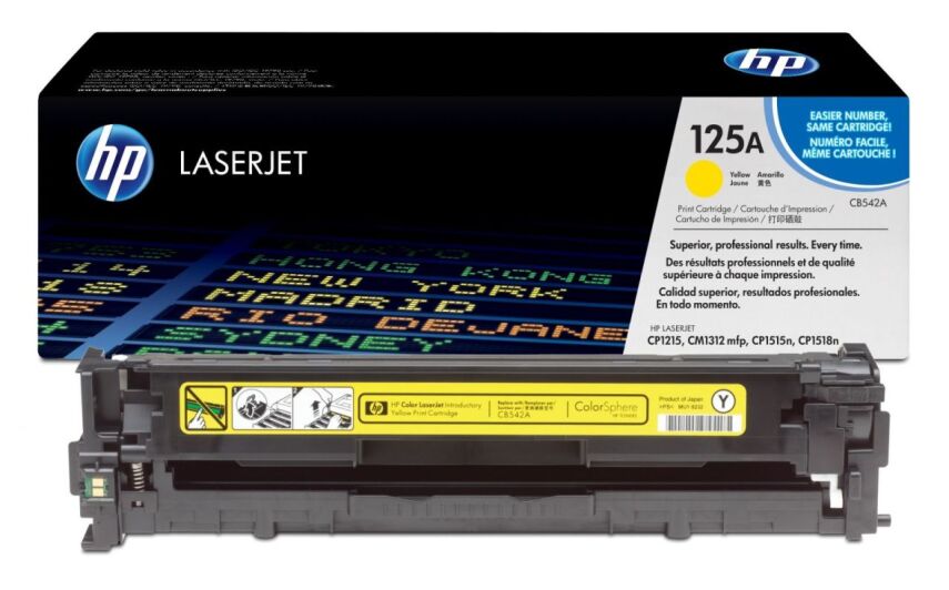 HP CB542A Orjinal Sarı Toner (125A) - 1