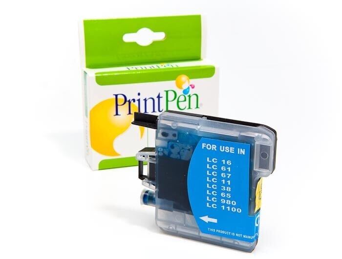 PRINTPEN BROTHER LC-38,61,65,67,980,1100 Mavi Mürekkep Kartuş Yüksek Kapasite (13,0ml.) - 1