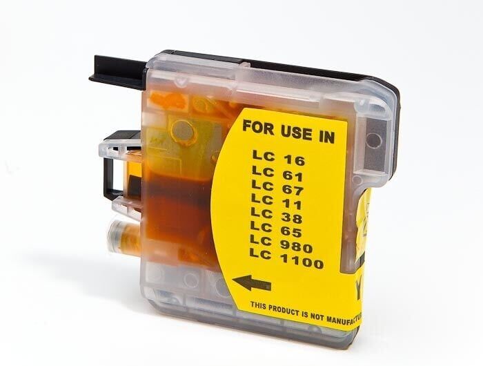 PRINTPEN BROTHER LC-38,61,65,67,980,1100 Sarı Mürekkep Kartuş Yüksek Kapasite (13,0ml.) - 2